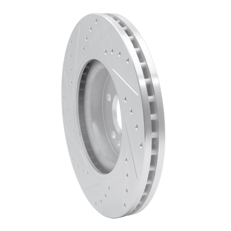 Mercedes-Benz ML500 Brake Rotor (1) - Front Right - R1 Concepts - Drilled & Slotted - Silver - `06-`12